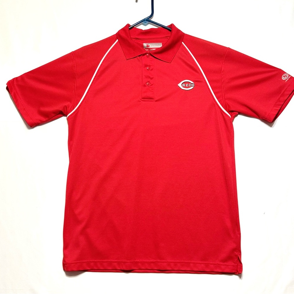 Reds Baseball‎ Vibrant Red Polo Shirt Size M Great Condition